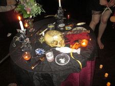 A coven table at the Players Club